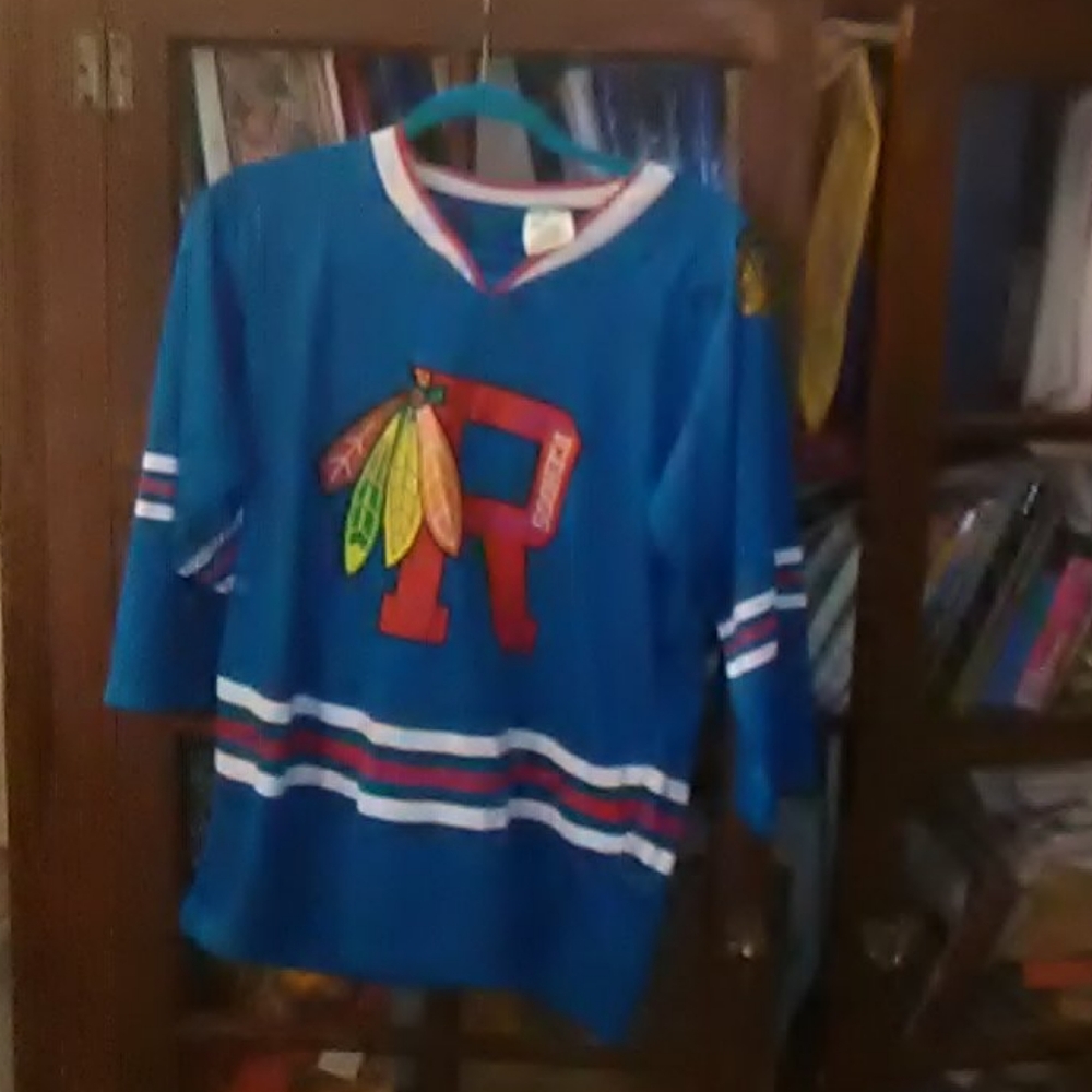 Kids Blue Rockford icehogs jersey